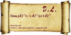 Demjén László névjegykártya