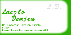 laszlo demjen business card